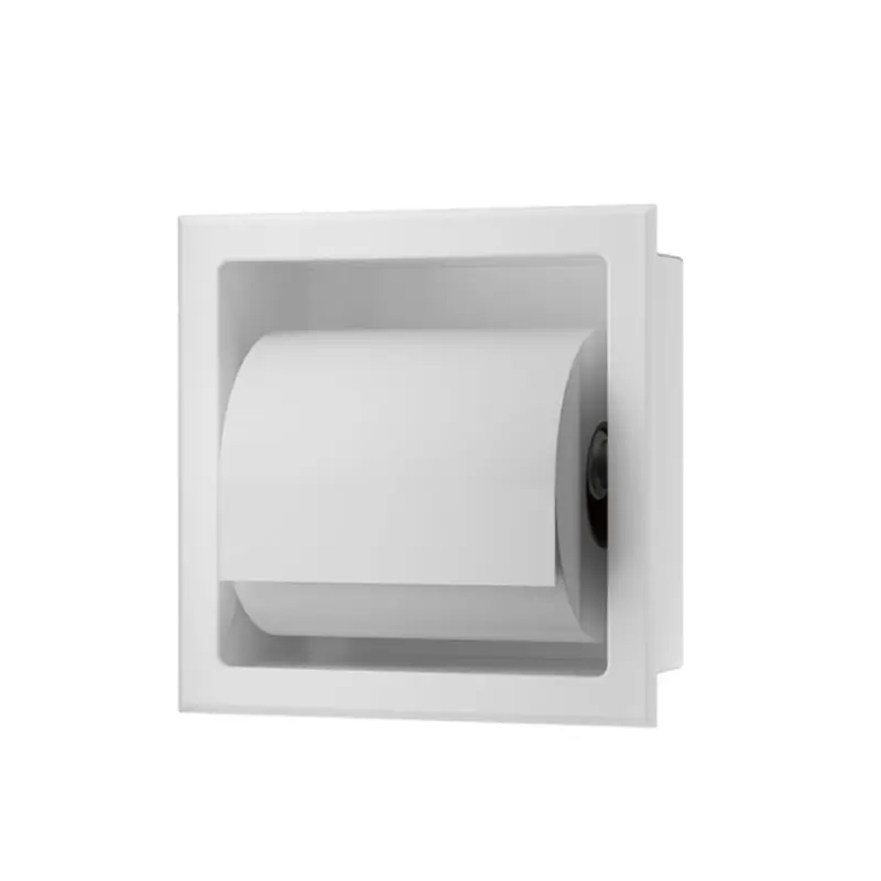 Rocko toiletrolhouder zonder klep inbouw mat wit Hete Deal