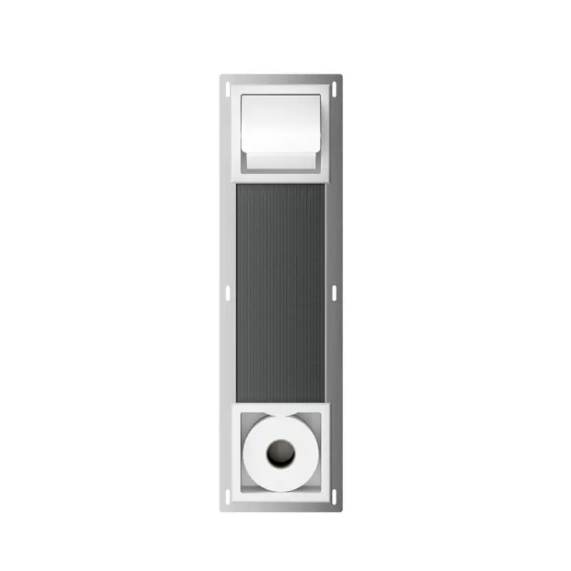 Veilige Betaling Rocko toiletrolhouder met klep en reserverolhouder inbouw mat wit