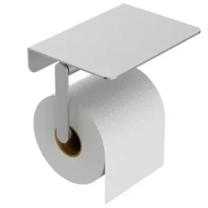 Voordeelprijs Alonzo toiletrolhouder met planchet RVS geborsteld