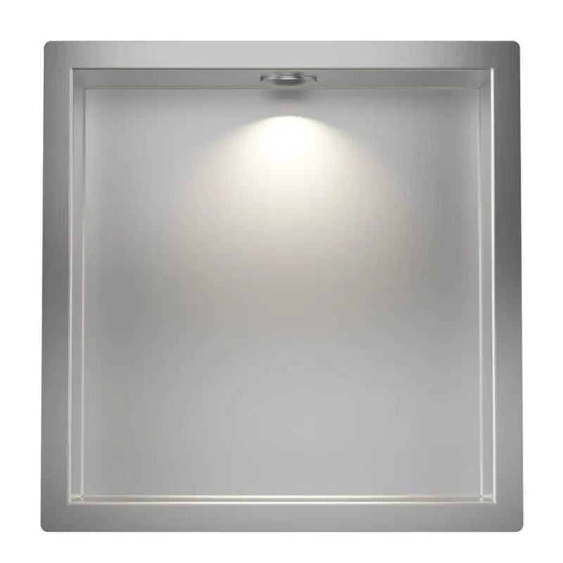 Goedkoop Demis inbouwnis met LED 30 x 30 x 7 cm RVS