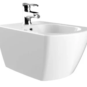 Korting Ophang bidet in het wit met verborgen bevestiging