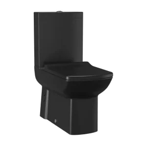 Lara staande wc onderpot, met sproeier (bidet) mat zwart Alleen Vandaag