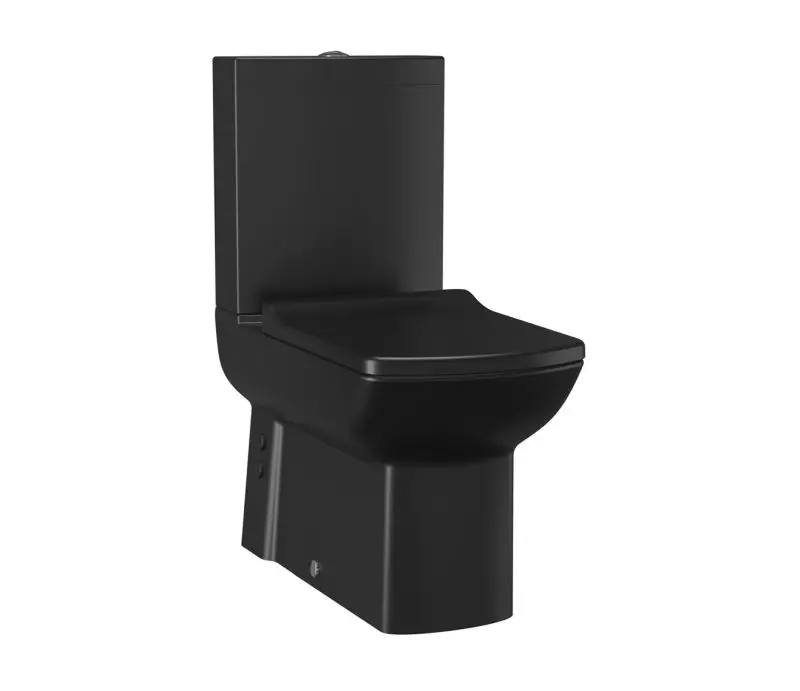 Lara staande wc onderpot, met sproeier (bidet) mat zwart Alleen Vandaag