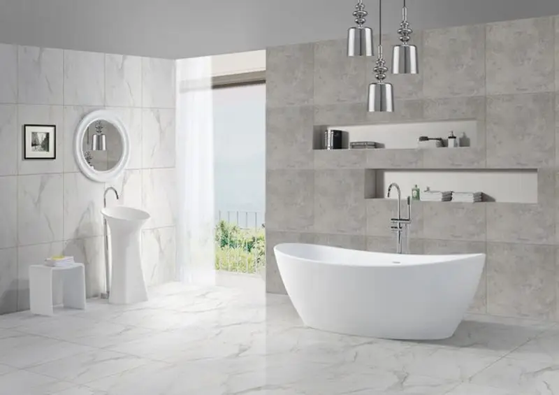 Wiesbaden Eva Solid Surface vrijstaand bad type 178x84x64 cm mat wit Premium