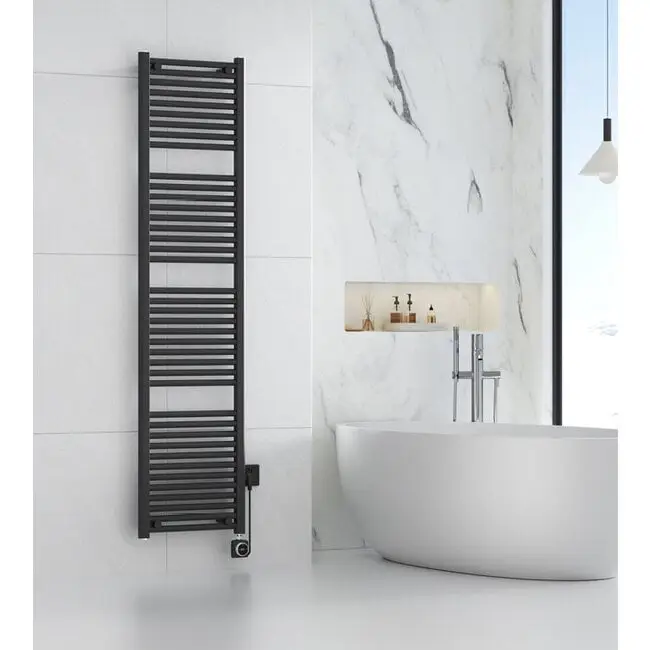 Beperkt Aanbod Moderne Smart Radiator Mat zwart 45 cm Stijlvol & Efficiënt