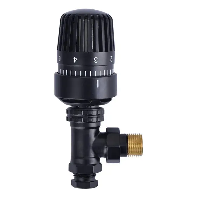 Superprijs thermostatische radiatorventiel 1/2”x15mm haaks