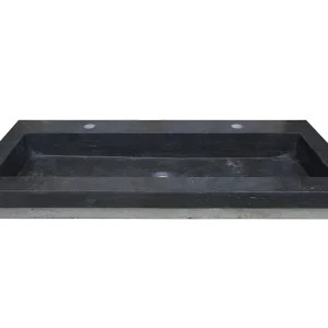 Merkproduct Raw wastafel enkel met 2 kraangaten 120x46x5 cm hardsteen gezoet