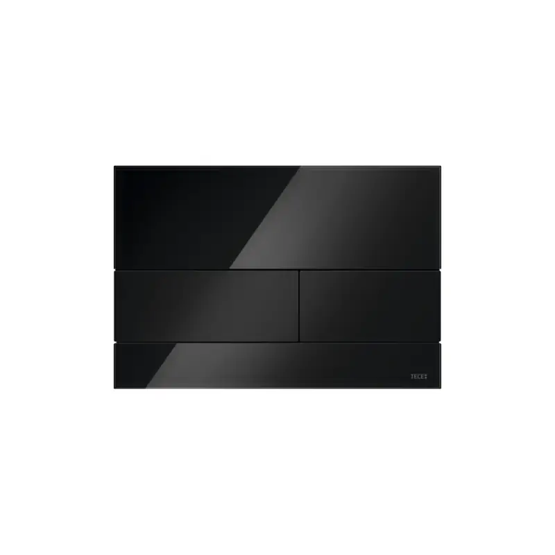 Tecesquare wc-bedieningsplaat van glas voor duospoeltechniek, glas glanzend zwart, toetsen glanzend zwart Laatste Kans
