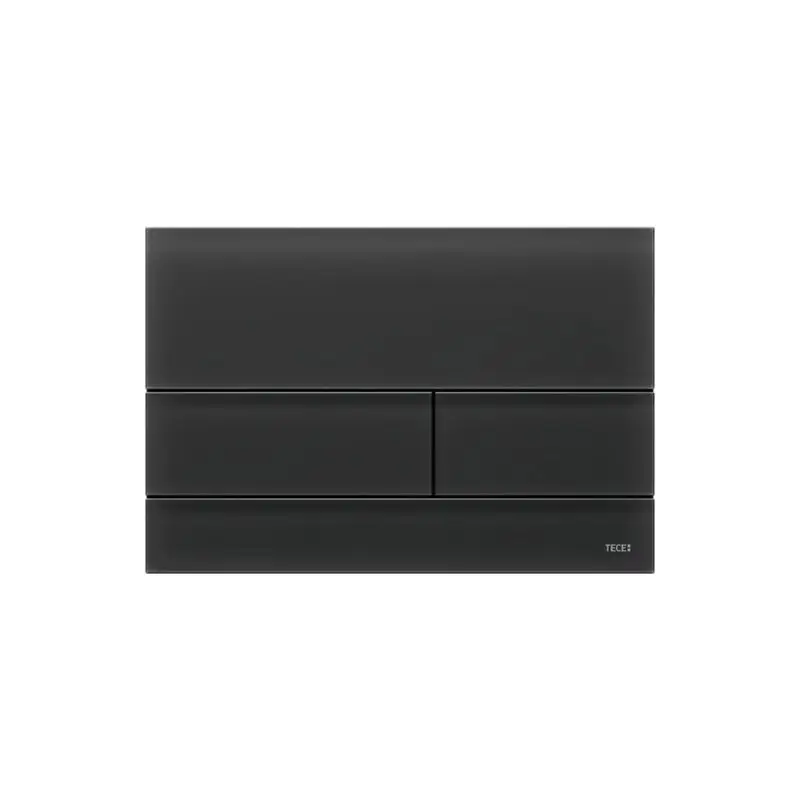 Tecesquare ii wc-bedieningsplaat van glas voor duospoeltechniek, glas gesatineerd zwart Koop Vandaag