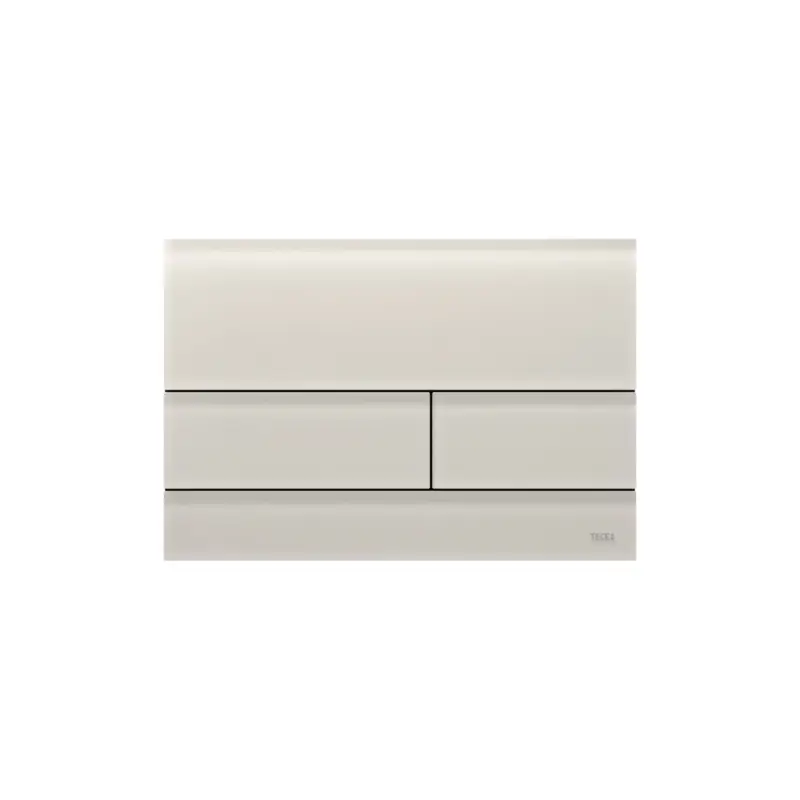 Hoge Kwaliteit Tecesquare ii wc-bedieningsplaat van glas voor duospoeltechniek, glas zandbeige gesatineerd