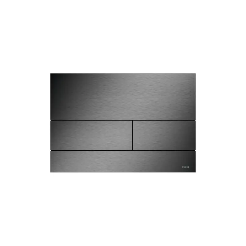 Alleen Vandaag Tecesquare ii metaal wc-bedieningsplaat voor duospoeltechniek, geborsteld zwart chroom (met anti-vingerprint)