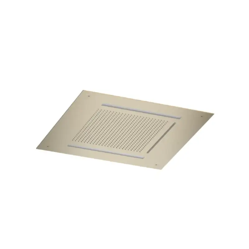Rechtstreeks Van De Fabrikant Inbouw hoofddouche met waterval en Led verlichting, 50×50 cm BBP PVD