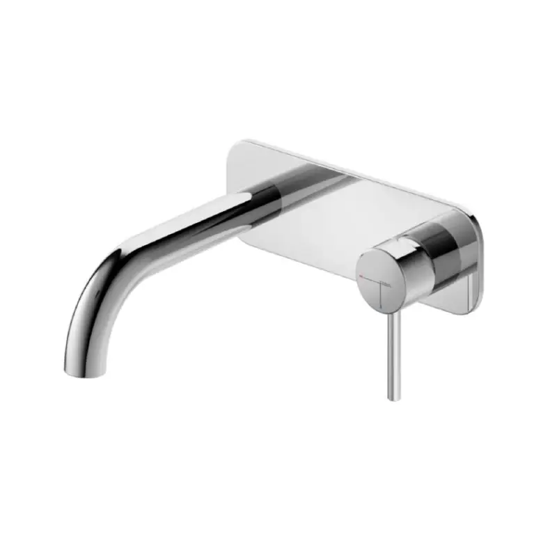 Speciale Aanbieding Inbouw wastafelmengkraan met gebogen uitloop en achterplaat met 3 + 3 inbouwsysteem CR B006JCR