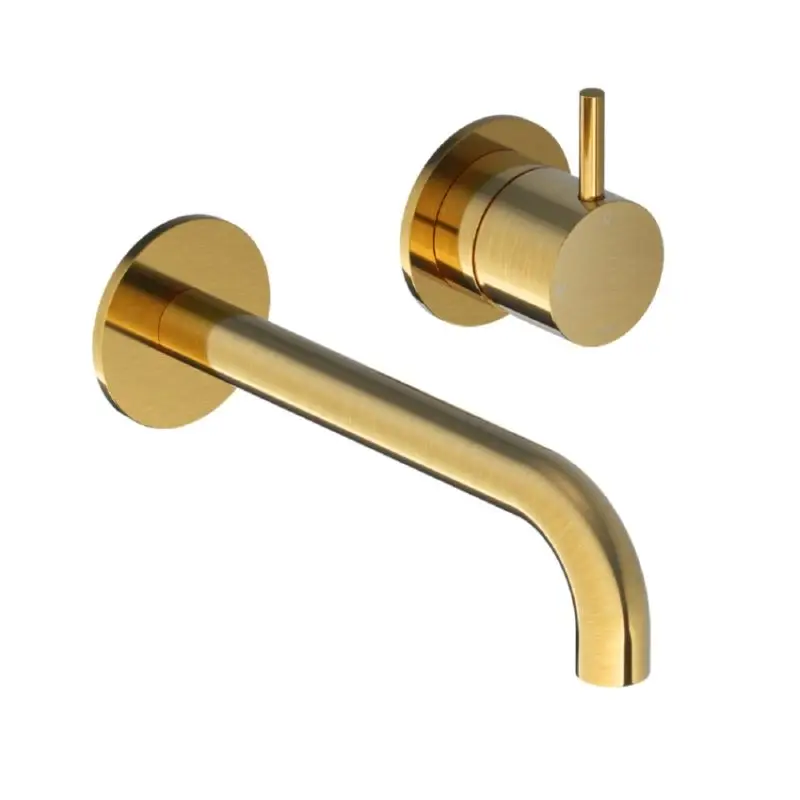 Afbouwdeel – Inbouw wastafelmengkraan met 3 + 3 inbouwsysteem en 18 cm uitloop BBP PVD CB005EXT18BBP Meest Verkocht