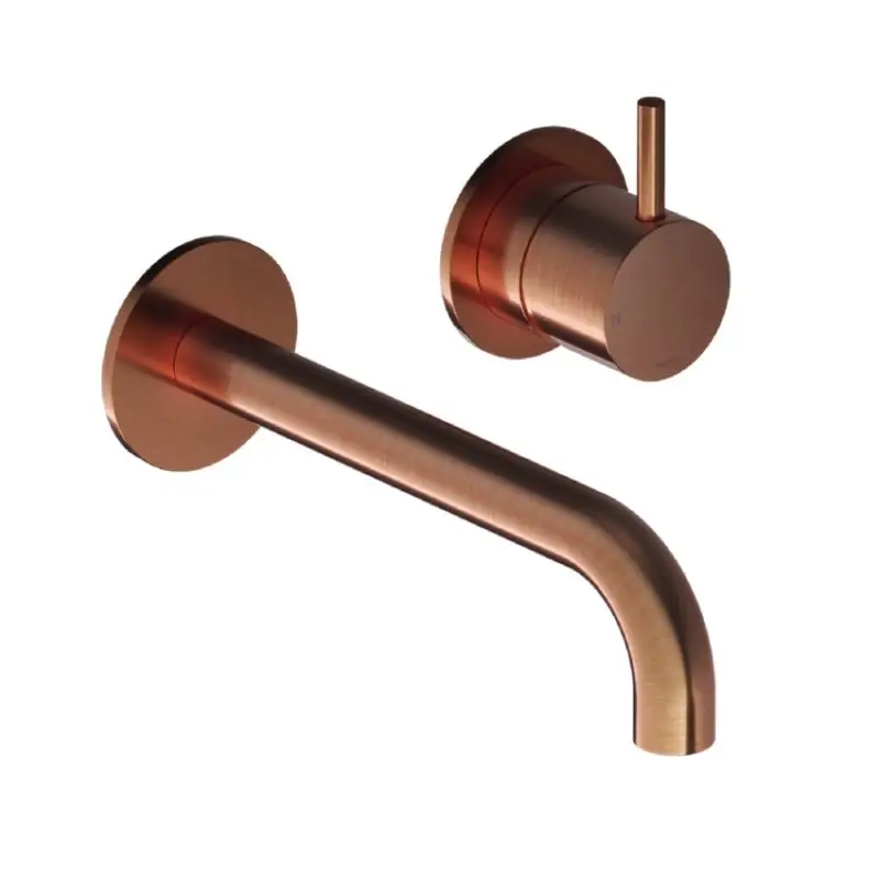 Afbouwdeel – Inbouw wastafelmengkraan met 3 + 3 inbouwsysteem en 18 cm uitloop BCP PVD CB005EXT18BCP Op = Op