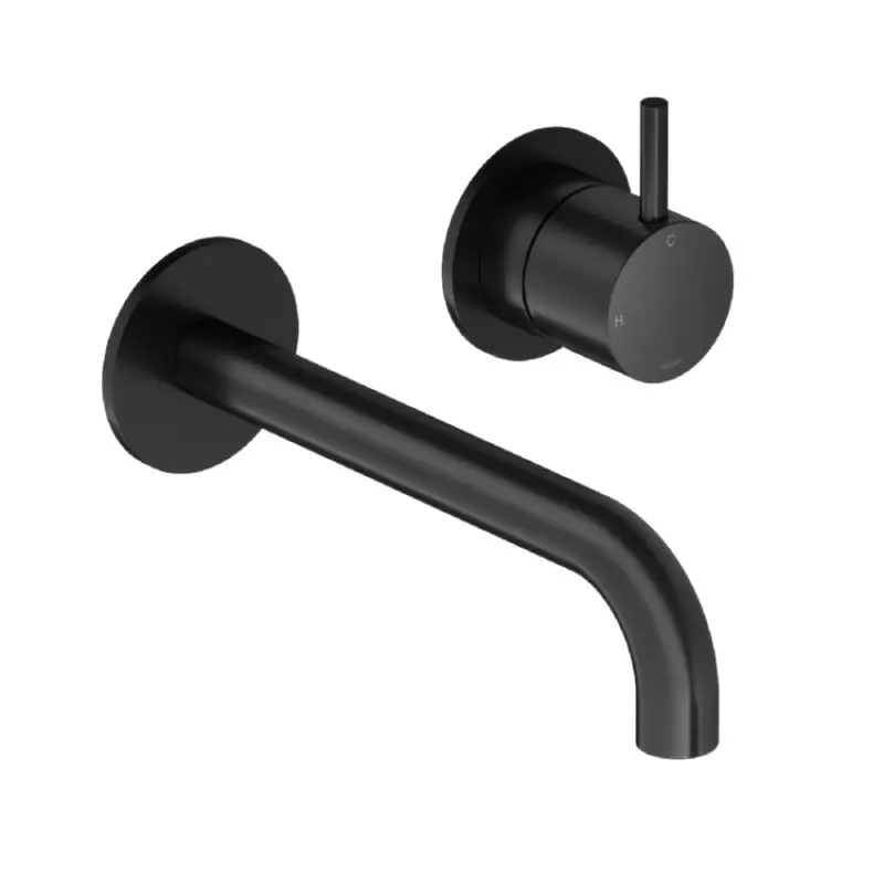 Beste Prijs Afbouwdeel – Inbouw wastafelmengkraan met 3 + 3 inbouwsysteem en 18 cm uitloop BL CB005EXT18BL