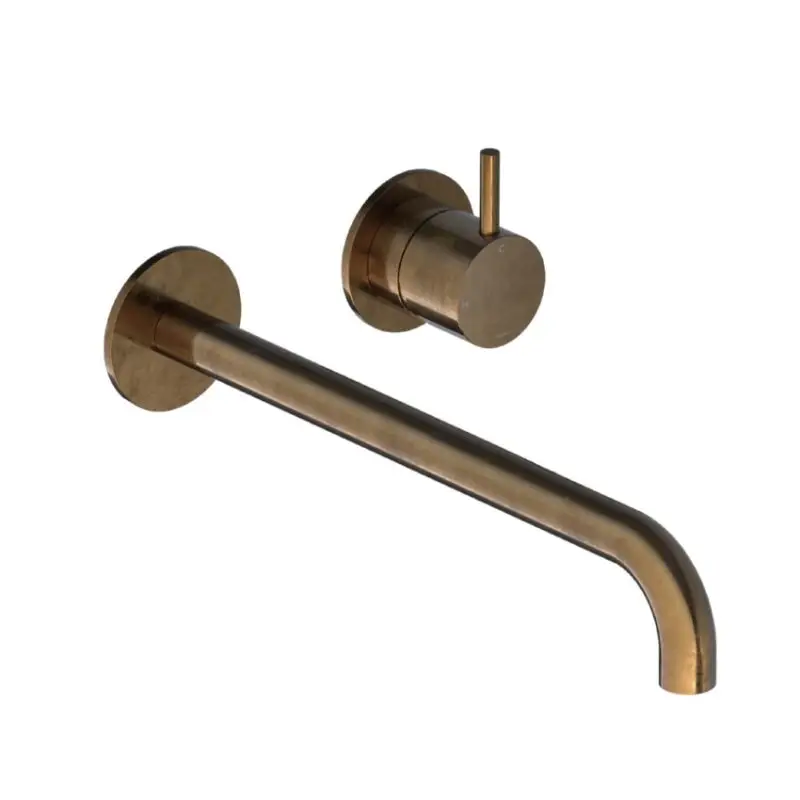 Afbouwdeel – Inbouw wastafelmengkraan met 3 + 3 inbouwsysteem en 25 cm uitloop AB – Living Colours vormen een Poetsbaar patina CB005EXT25AB Koop Vandaag