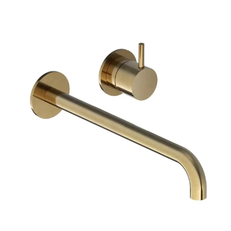 Afbouwdeel – Inbouw wastafelmengkraan met 3 + 3 inbouwsysteem en 25 cm uitloop BB – Living Colours vormen een Poetsbaar patina CB005EXT25BB Nieuw
