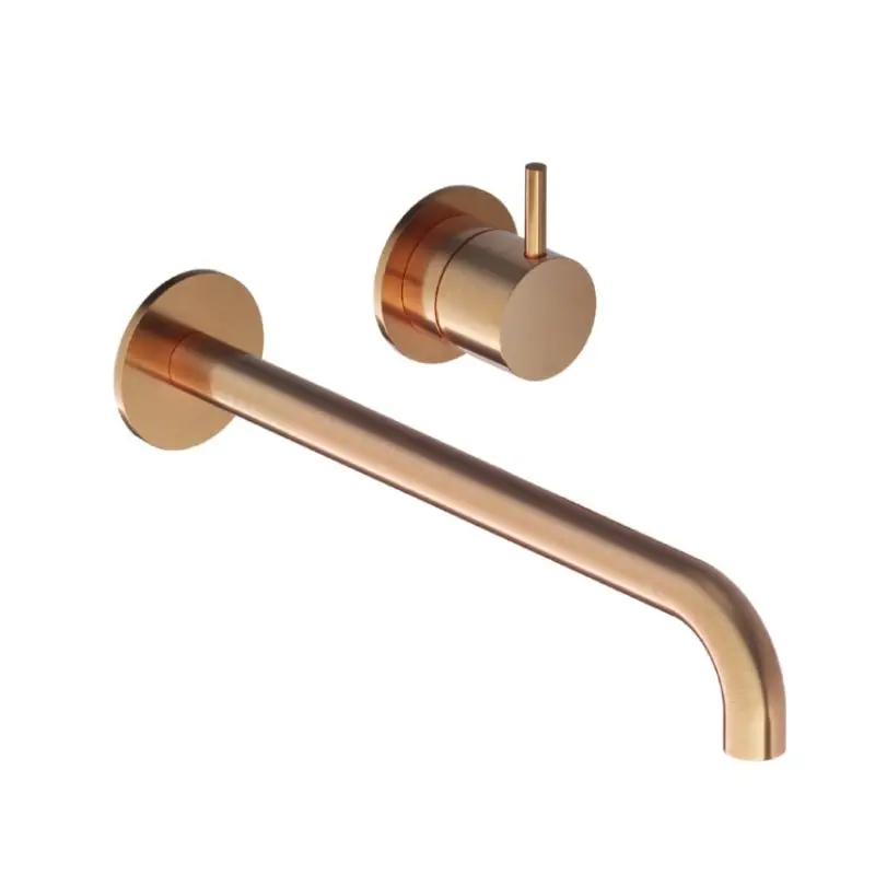 Afbouwdeel – Inbouw wastafelmengkraan met 3 + 3 inbouwsysteem en 25 cm uitloop BC – Living Colours vormen een Poetsbaar patina CB005EXT25BC Veilige Betaling
