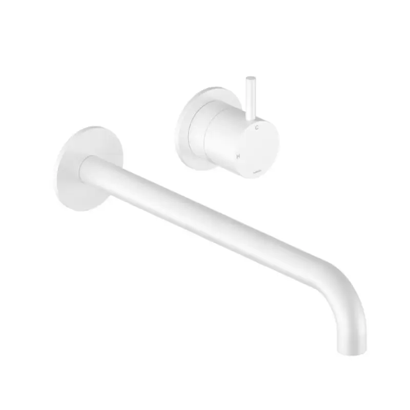 Afbouwdeel – Inbouw wastafelmengkraan met 3 + 3 inbouwsysteem en 25 cm uitloop WH CB005EXT25WH Express Levering