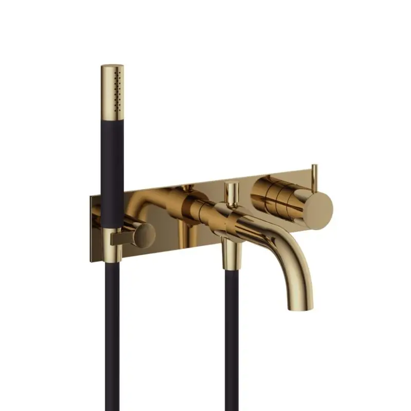 Must-Have Hotbath Afbouwdeel – Inbouw douche/badmengkraan, automatische omstelinrichting met doucheslang en handdouche NB – Living Colours vormen een Poetsbaar patina CB026EXTNB