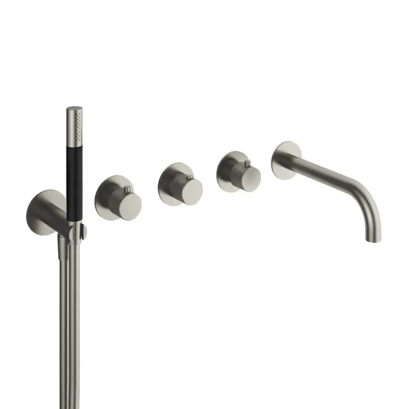 Aanbieding Hotbath Afbouwdeel Badthermostaatmet uitloop incl. handdouche en doucheslang GN CX7072EXTGN