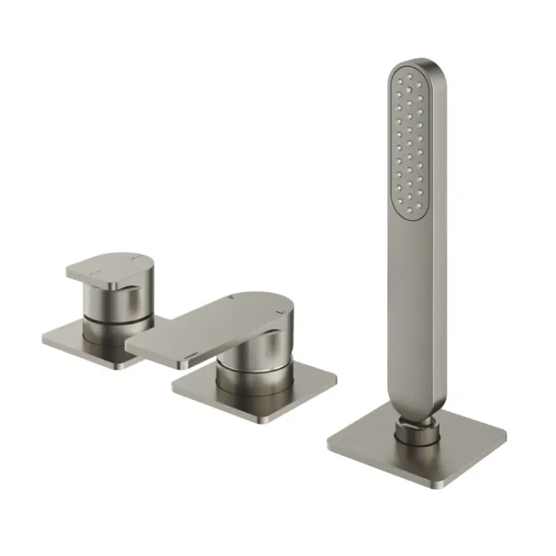 Hotbath Badrandcombinatie één hendel mengkraan zonder uitloop met 2-weg omstel GNP PVD GL075GNP Bestseller