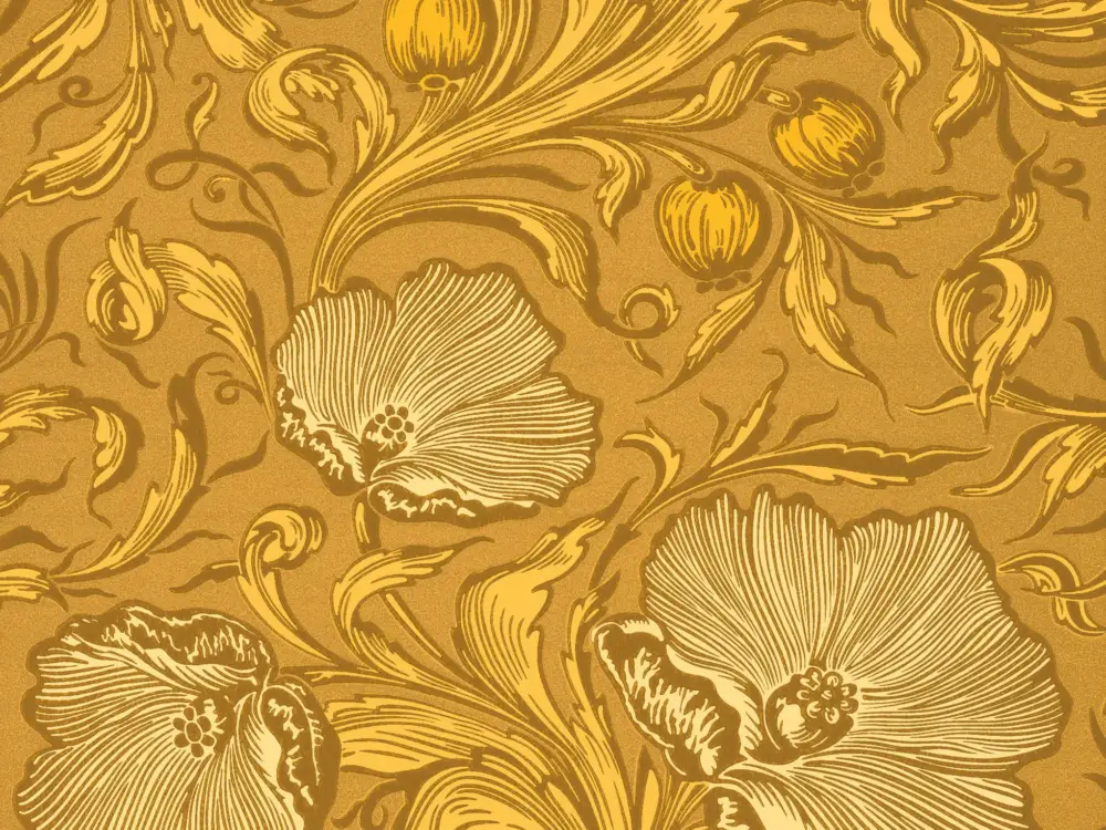Little Greene Poppy Trail - Yellow Pink Direct Beschikbaar