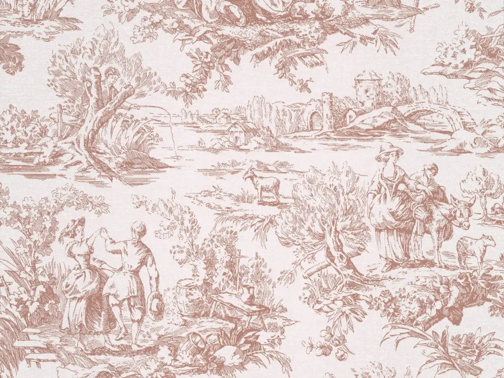 Little Greene Lovers' Toile - Blush Koopje