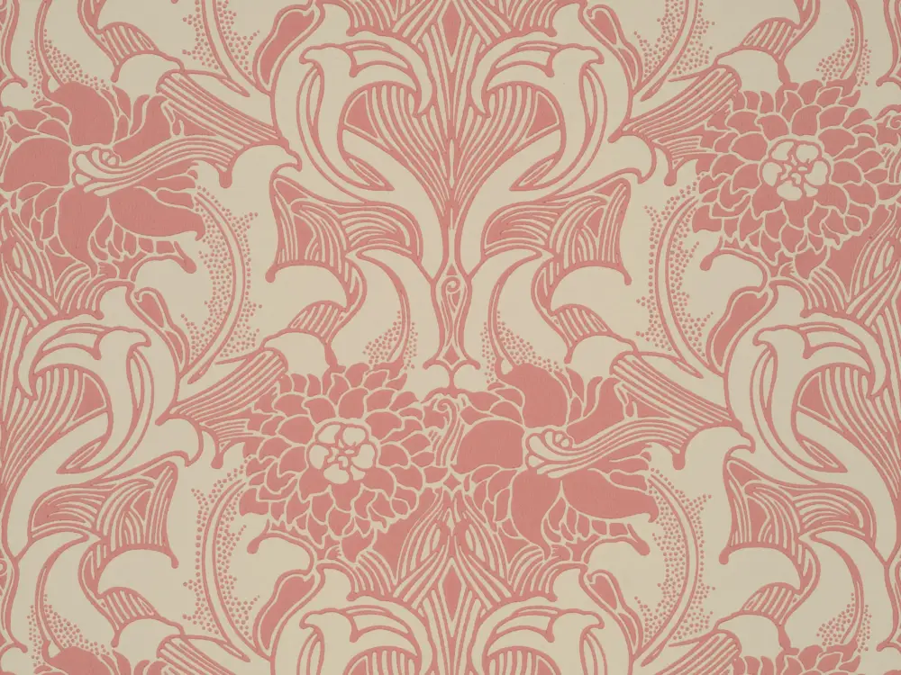 Snelle Levering Little Greene Dahlia Scroll - Carmine