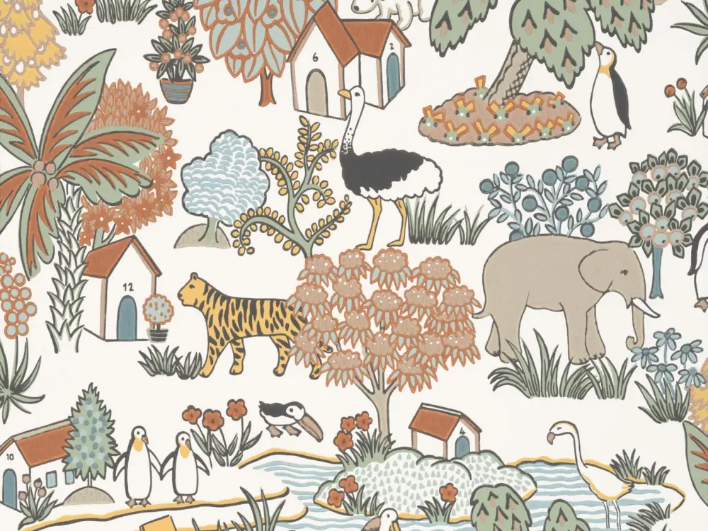 Beperkte Voorraad Little Greene Animal Kingdom - Pea