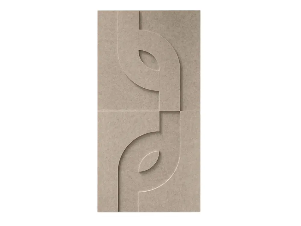 Maeven Art akoestische 3D panelen Maya V - Beige (set van 2) Veilige Betaling
