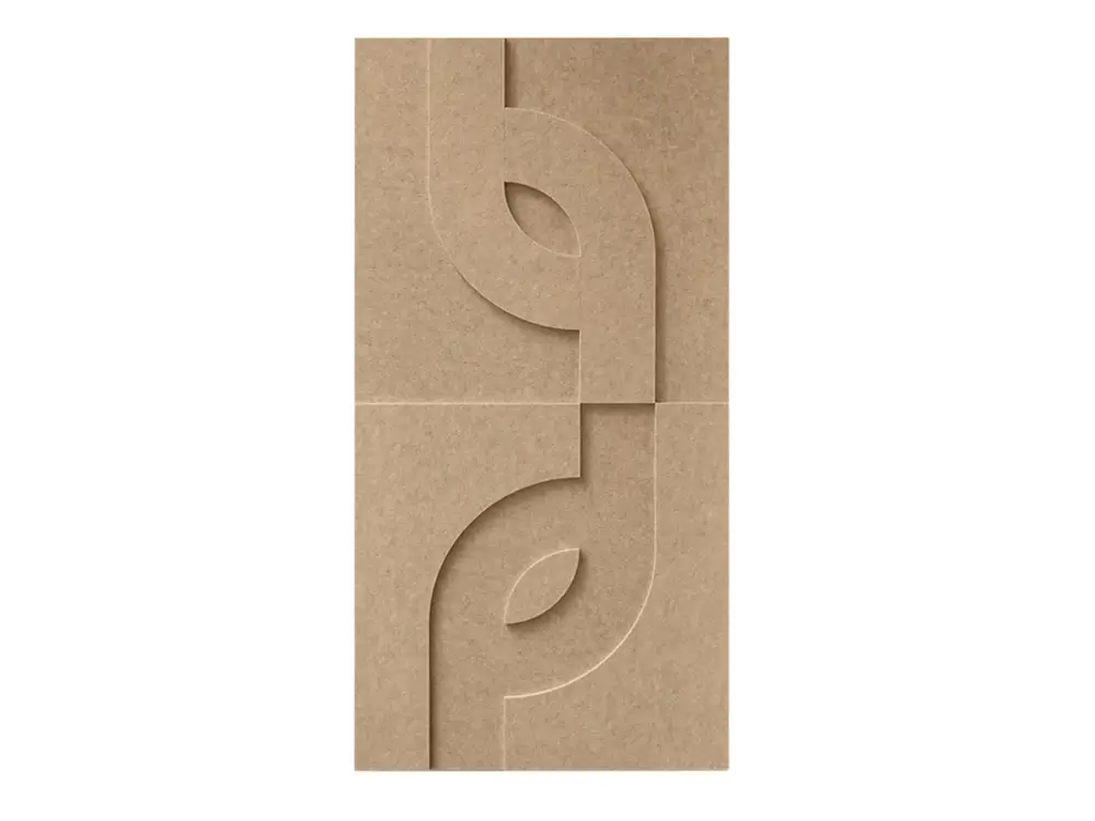 Betaalbaar Maeven Art akoestische 3D panelen Maya VI - Sand (set van 2)