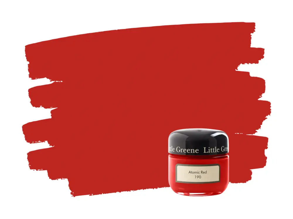 Little Greene Atomic Red 190 samplepotje Speciale Aanbieding