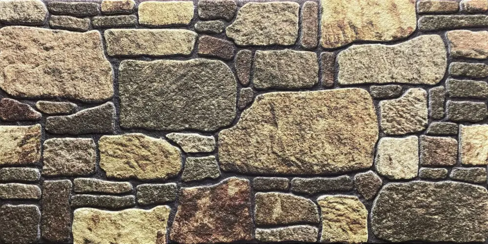 Populair Stenen Muur 3D Wandpaneel EPS Middeleeuwse Stenen Muur Bruin