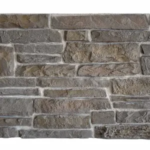 Baksteenstrip 3D Wandpaneel Naadloos XL PU Piedra Amerillo Aards Grijs Veilige Betaling
