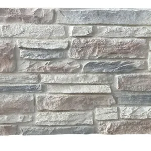 Baksteenstrip 3D Wandpaneel Naadloos XL PU Piedra Blanca Noir Gereduceerde Prijs