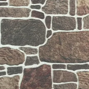 Koop Online Stenen Muur 3D Wandpaneel EPS Middeleeuwse Stenen Muur Donker Bruin OUTLET