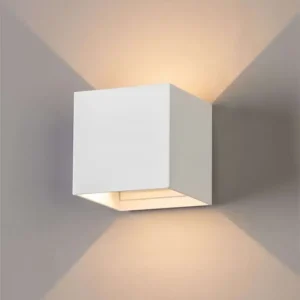 Aku WallClip Wandlamp Kubus Vierkant Wit Koopje