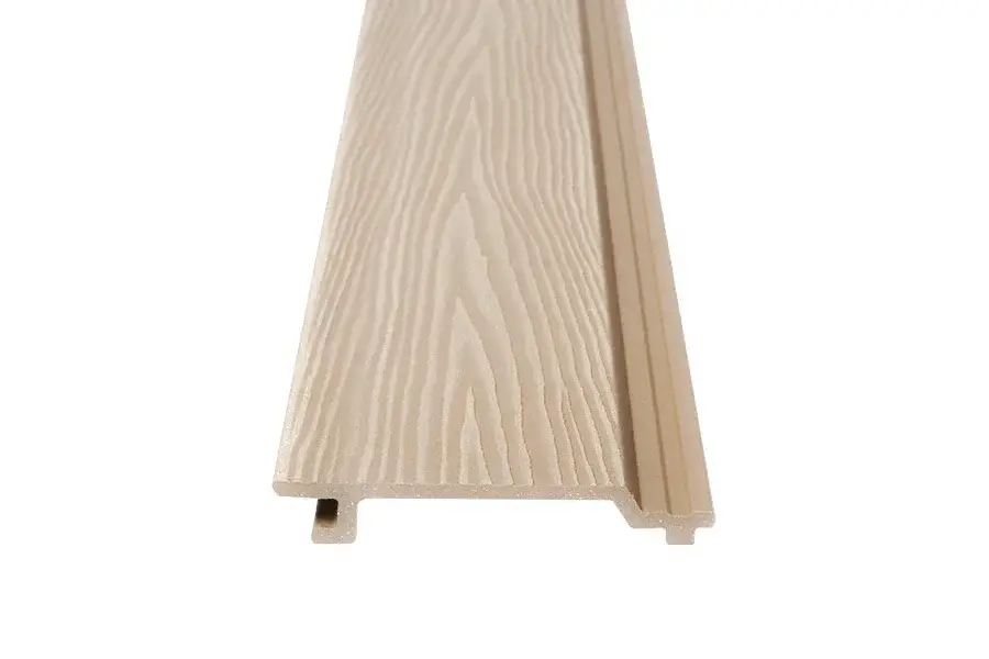 Koop Online Kunststof Gevelbekleding Composiet - Shiplap Rabatdeel DubbelLicht Beige
