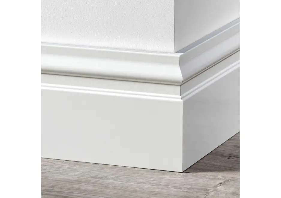 Bestseller MDF Renaissance Plint 120x15mm Wit Voorgelakt RAL 9010