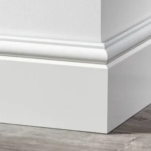 Nieuw MDF Barok Plint 150x18mm Wit Voorgelakt RAL 9010