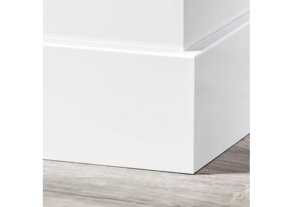 MDF Moderne Plint 190x15mm Wit Voorgelakt RAL 9010 Laatste Kans
