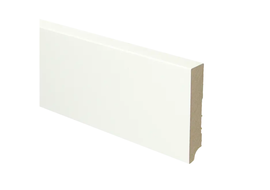 Whiteline MDF plint 90x18mm Wit Gefolied Gereduceerde Prijs