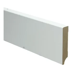 Beperkte Voorraad Budget Line MDF Plint 90x18mm Wit Gegrond