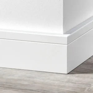 Meest Verkocht MDF Tijdloze Plint 120x12mm Wit Voorgelakt RAL 9010
