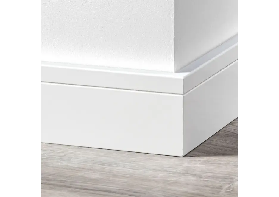 Meest Verkocht MDF Tijdloze Plint 120x12mm Wit Voorgelakt RAL 9010