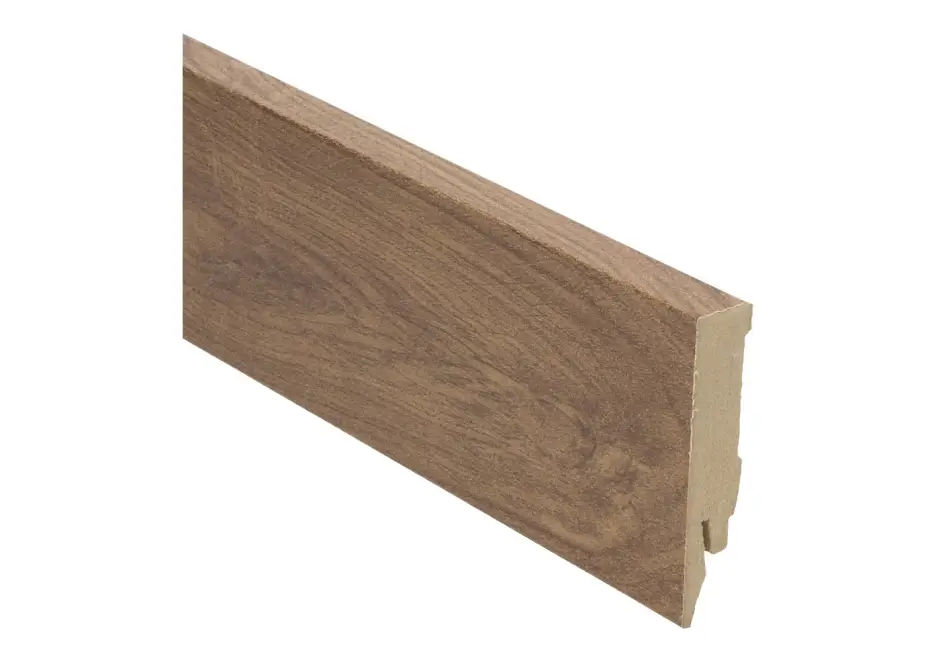 Beperkt Aanbod MDF Rechte Folieplint 70x14mm Eiken Naturel Donker