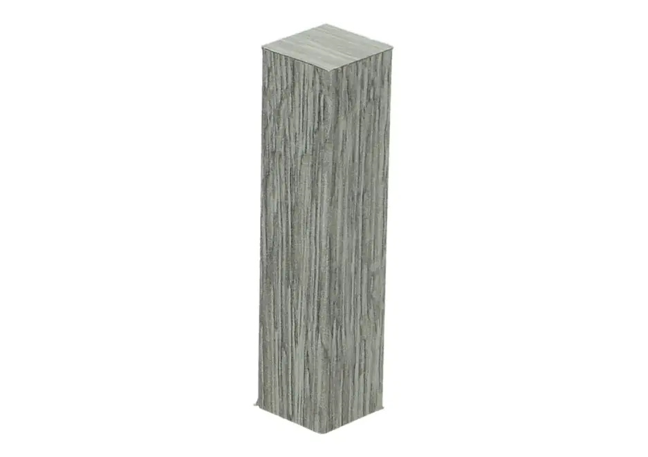 Betaalbaar Hoek- en Eindstuk Folie (4st) Scarlet Oak Light Grey