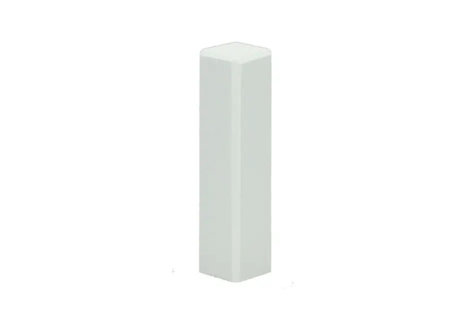 Superprijs Hoek- en Eindstuk t.b.v. MDF Plint 70x15 Wit RAL9016